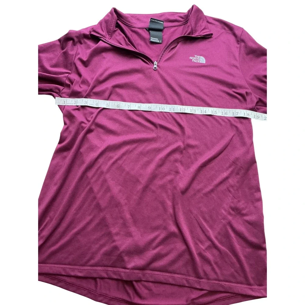 The North Face Mens Quarter Zip Pullover Long Sleeve Berry Purple Size Large